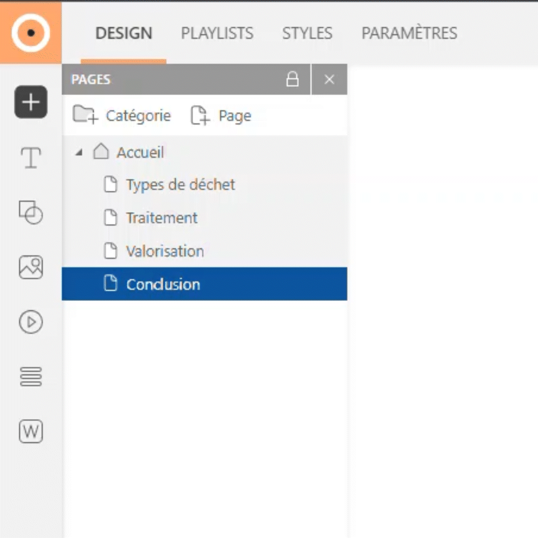 Déplacement d'une page
