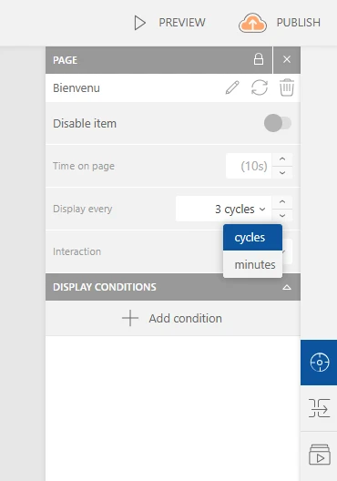 Cycle frequency option