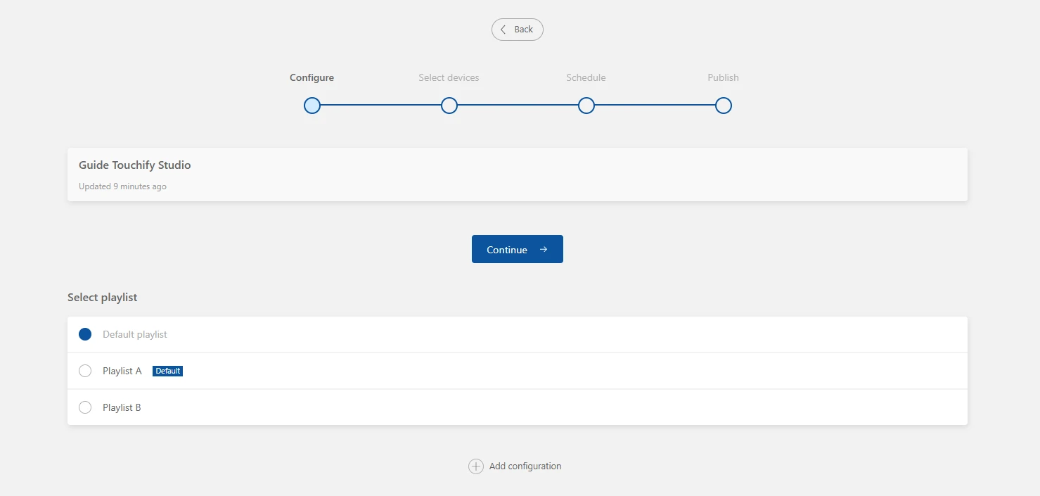 Step 1: selecting the playlist