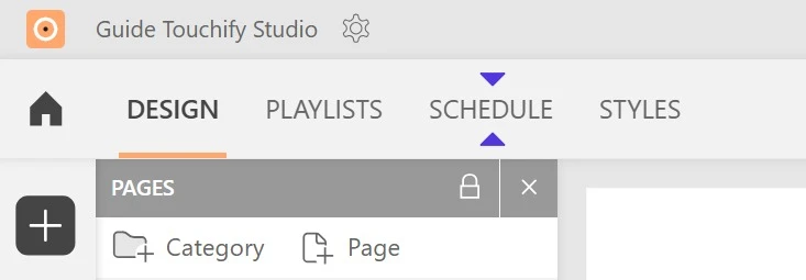 New schedule button in the Schedule tab