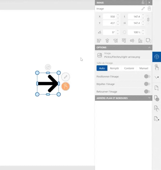 Création d'un bouton Image dans Touchify Studio
