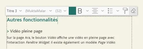 Modification d'une partie d'une texte