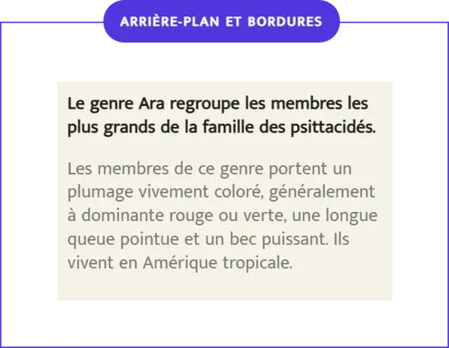 Comparaison styles de boites et styles de paragraphes