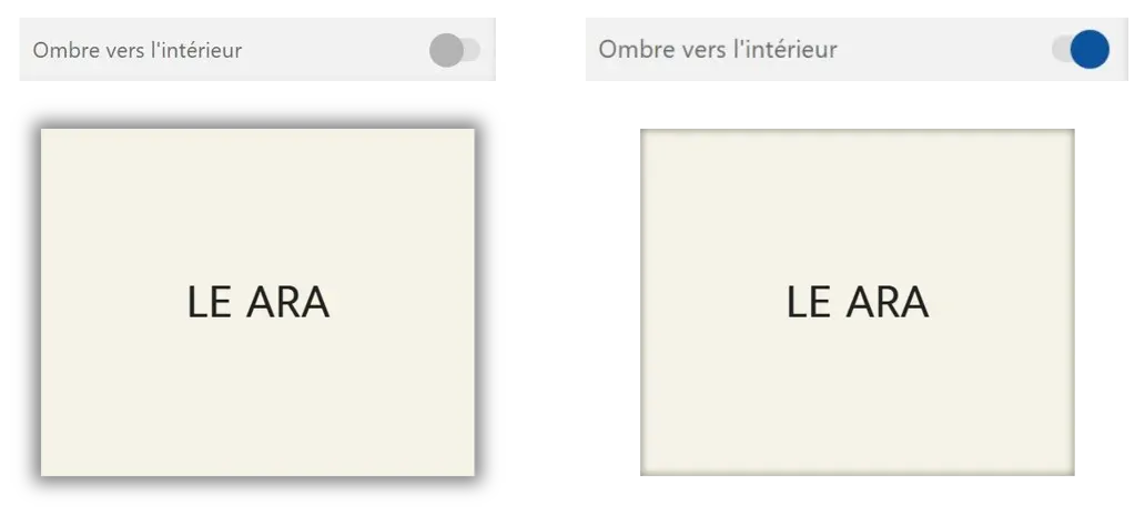 Ombre portée et ombre intérieure