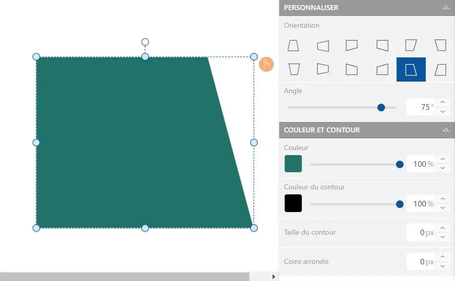 Personnalisation d'un trapèze