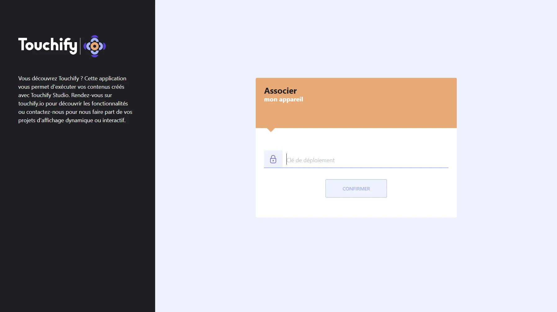Association de l'appareil