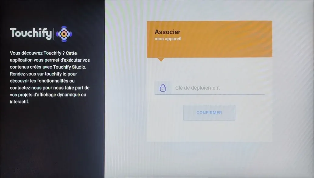 Association d'un écran sur Android TV
