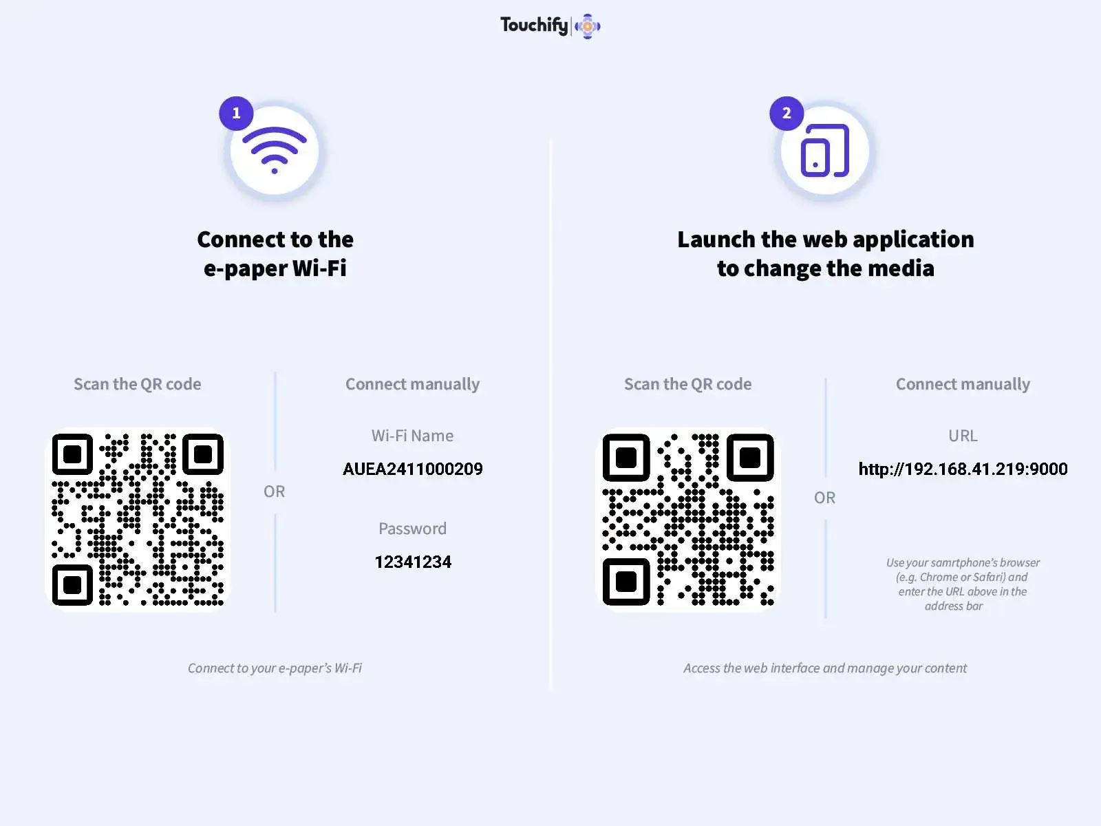 Ecran de démarrage en mode autonome