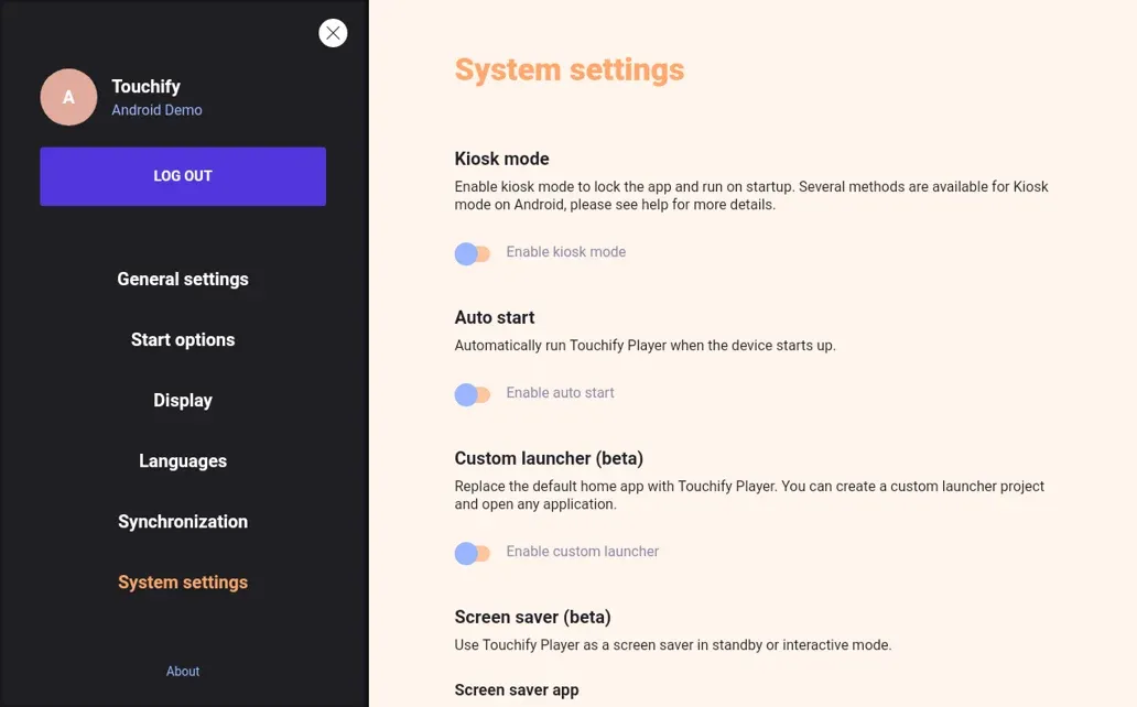 Activation du mode kiosque sur Android