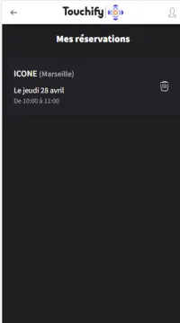 Mes réservations dans l'application mobile de Rooms Manager