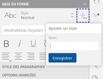 Ajouter un style de texte