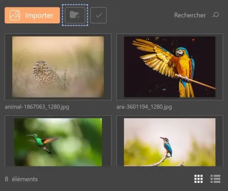 Sélection multiple de médias