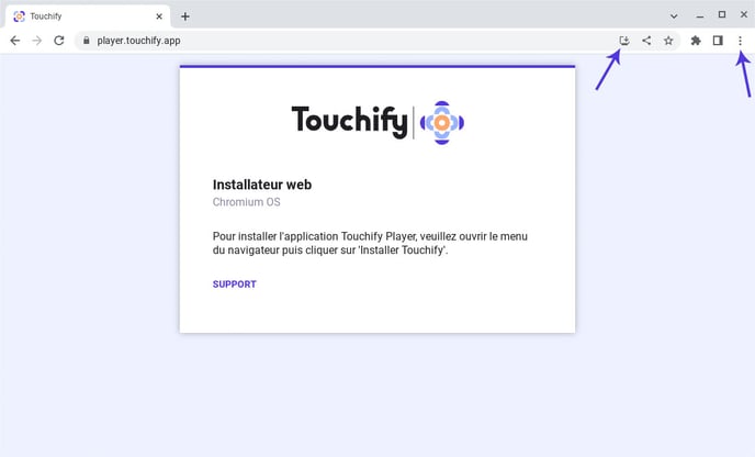 Chrome OS - Intersticiel Touchify
